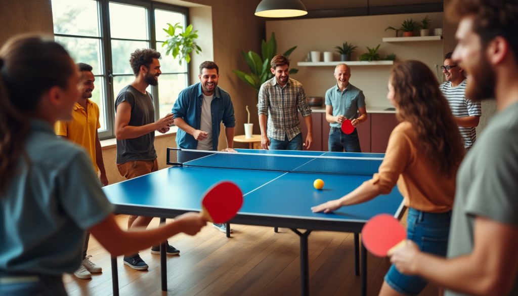 découvrez un moment de convivialité à hauterive lors de rencontres de ping-pong, où partage et bonne humeur rythment les parties amicales entre passionnés de tous âges.