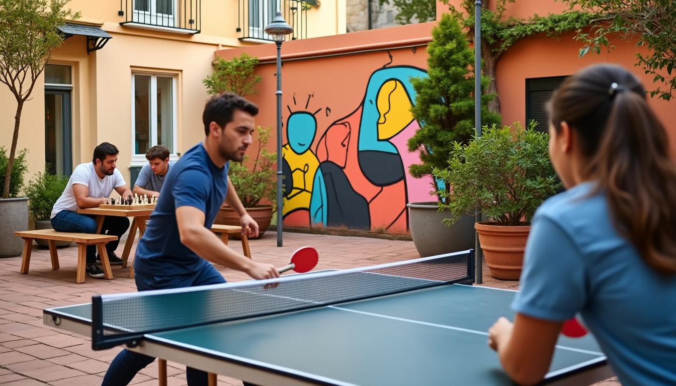 explorez un quartier unique de toulouse avec des tables de ping-pong, des jeux d'échecs et une surprise inattendue à découvrir.