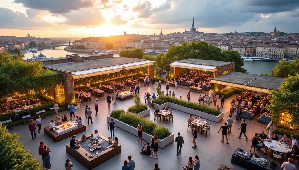 découvrez en photos le lancement de la saison sur l'une des plus belles terrasses de lyon, avec une programmation variée et riche en événements incontournables.