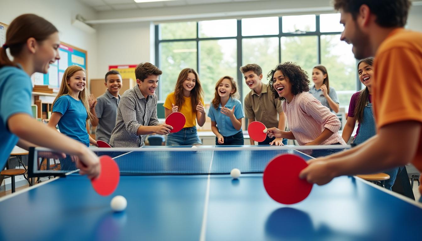découvrez comment le ping-pong à l'école favorise la convivialité et l'inclusion en rassemblant tous les élèves autour d'une activité ludique et sportive.