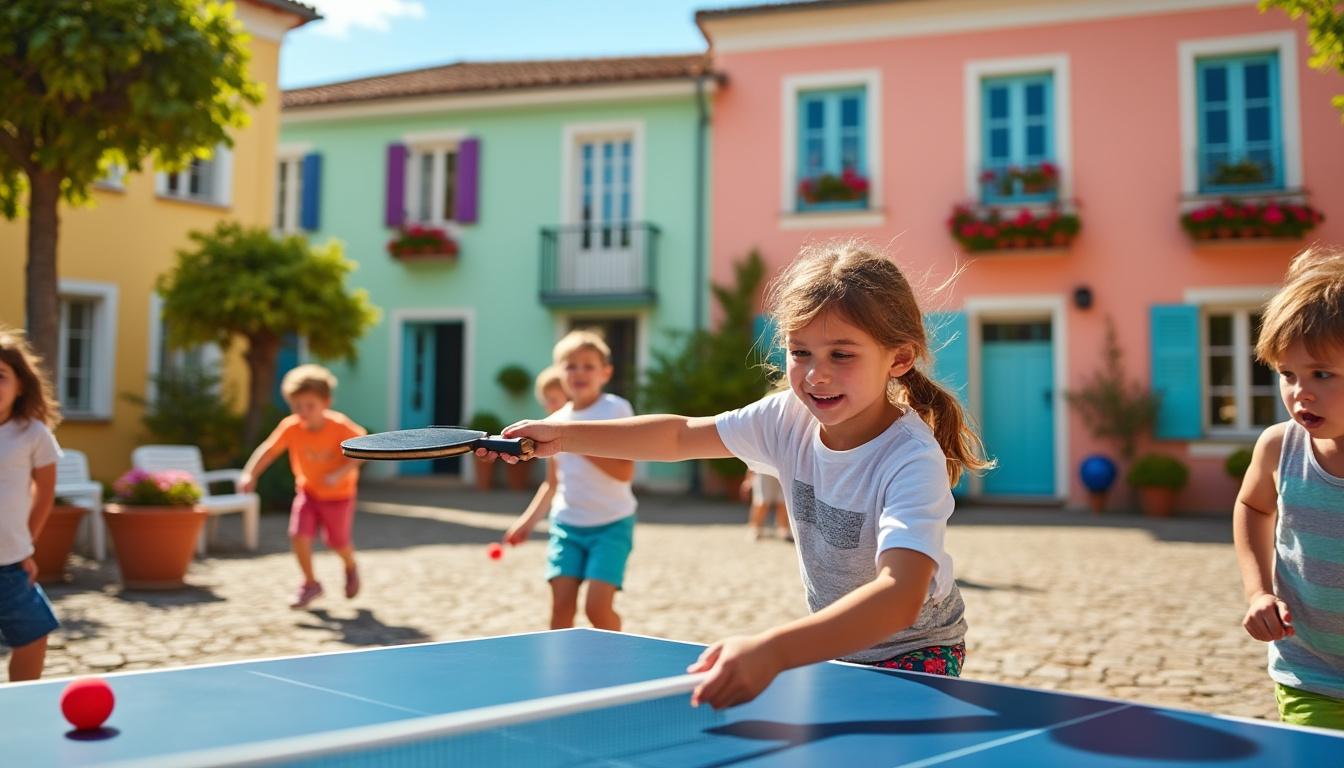 inauguration d'une table de ping-pong en plein air à l'école germaine-tillion de pluneret, une nouvelle installation pour encourager le sport et les activités en plein air chez les élèves.