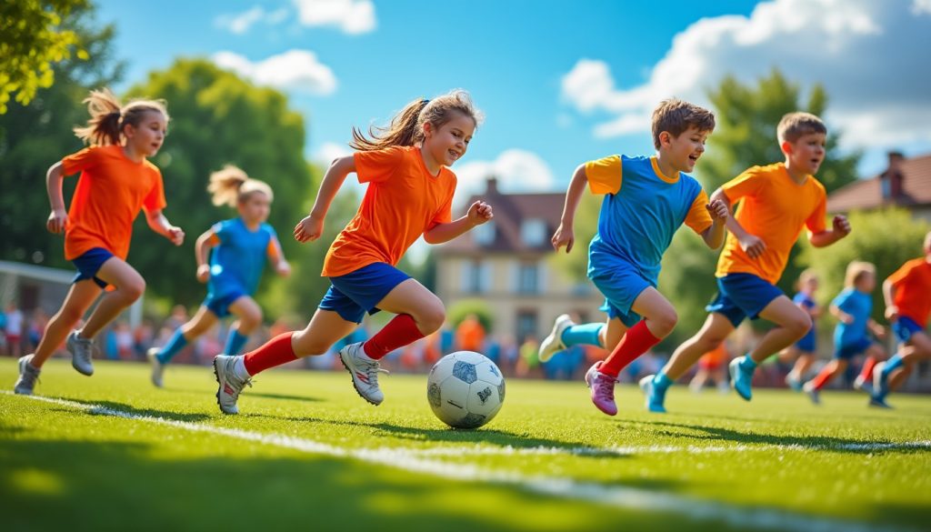 à castelmoron-sur-lot, des collégiens se disputent avec passion lors de compétitions sportives locales, promouvant l'esprit d'équipe et la convivialité.