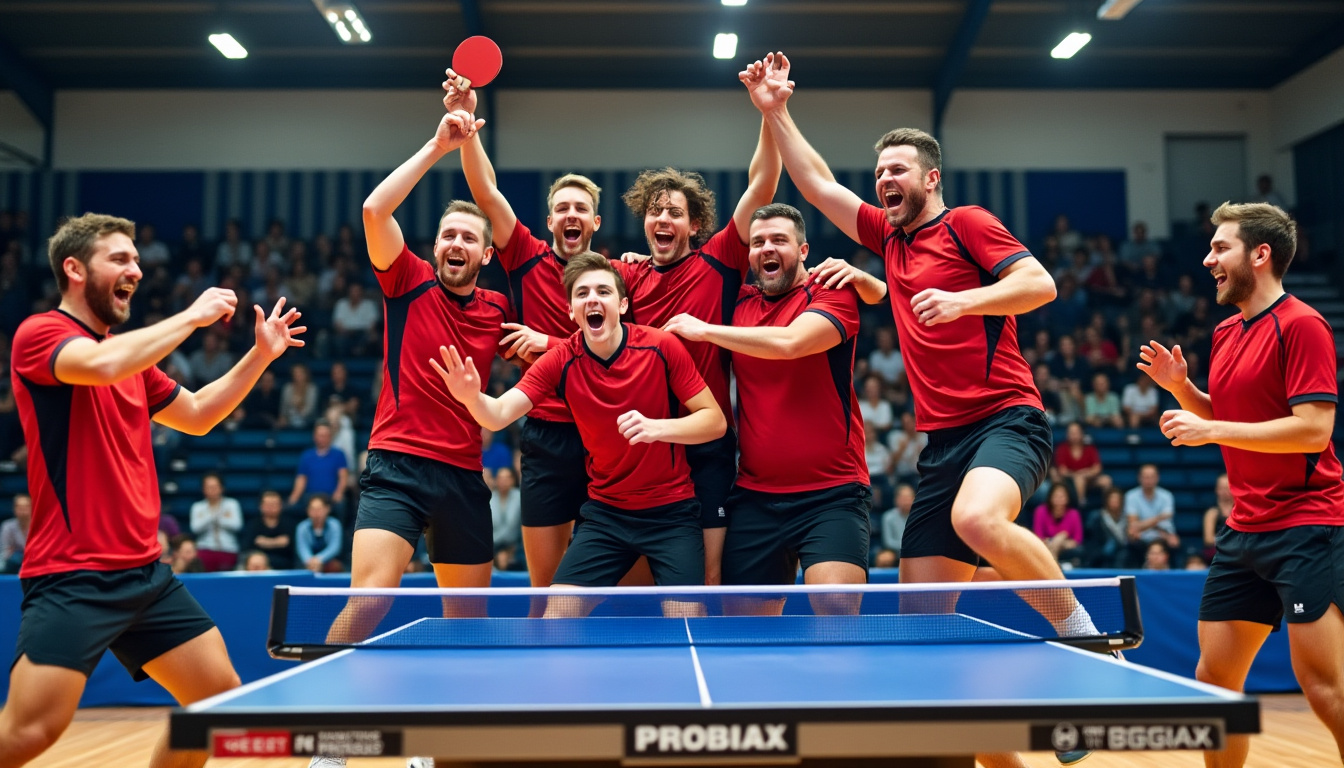 le club de ping-pong de cléder fête sa montée en division 1, une réussite sportive majeure pour la communauté locale.